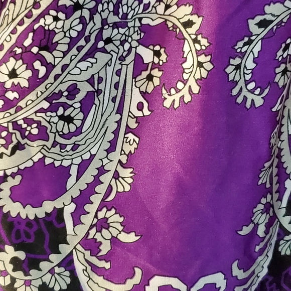 Plus size satiny purple blouse from Avenue - Picture 5 of 8